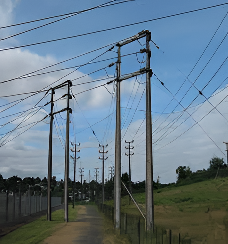High tension line construction execution